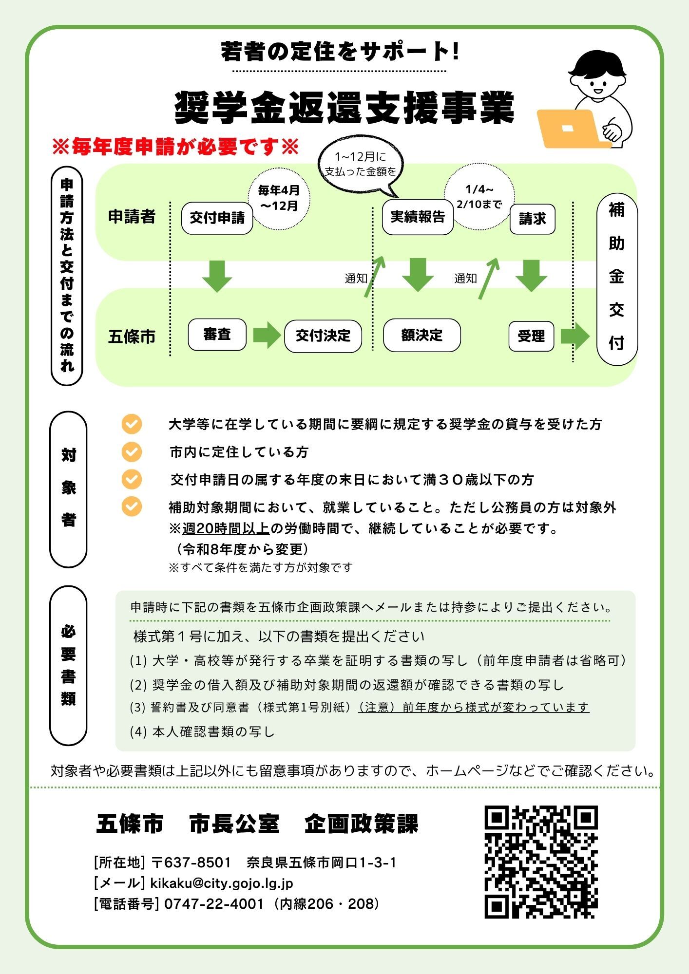 令和8年度版奨学金返還支援補助金チラシ(裏)
