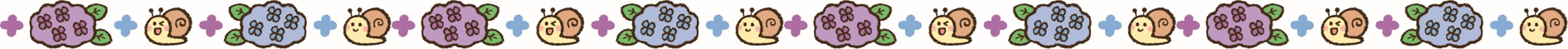 カタツムリと紫陽花のイラスト