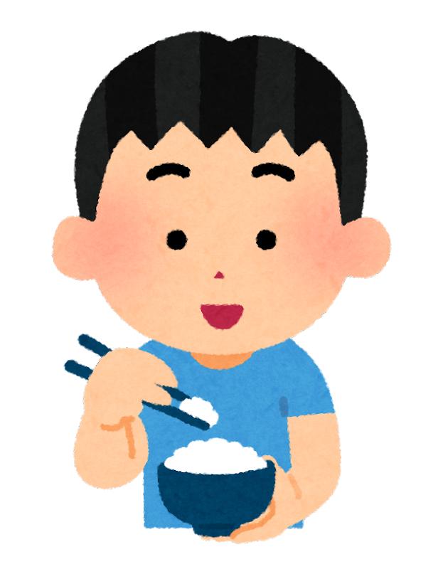 ご飯を食べる男の子