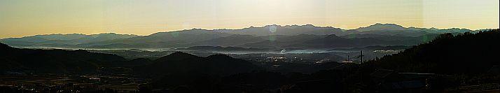 吉野大峰の山並みの写真