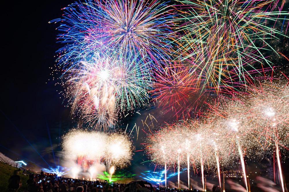 吉野川祭り花火写真