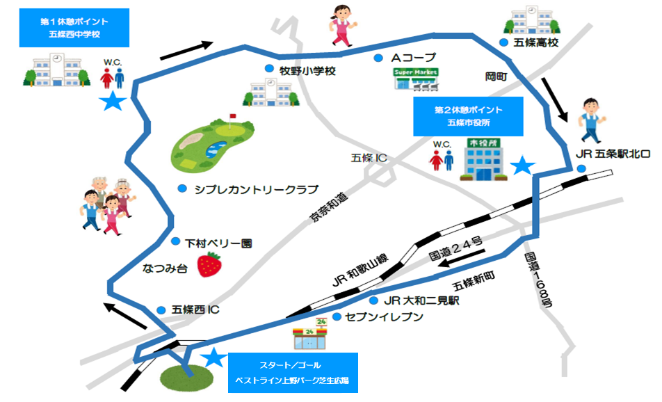 チャレンジウォーク2024コース図