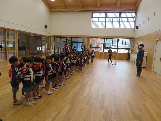 幼年消防クラブ結団式