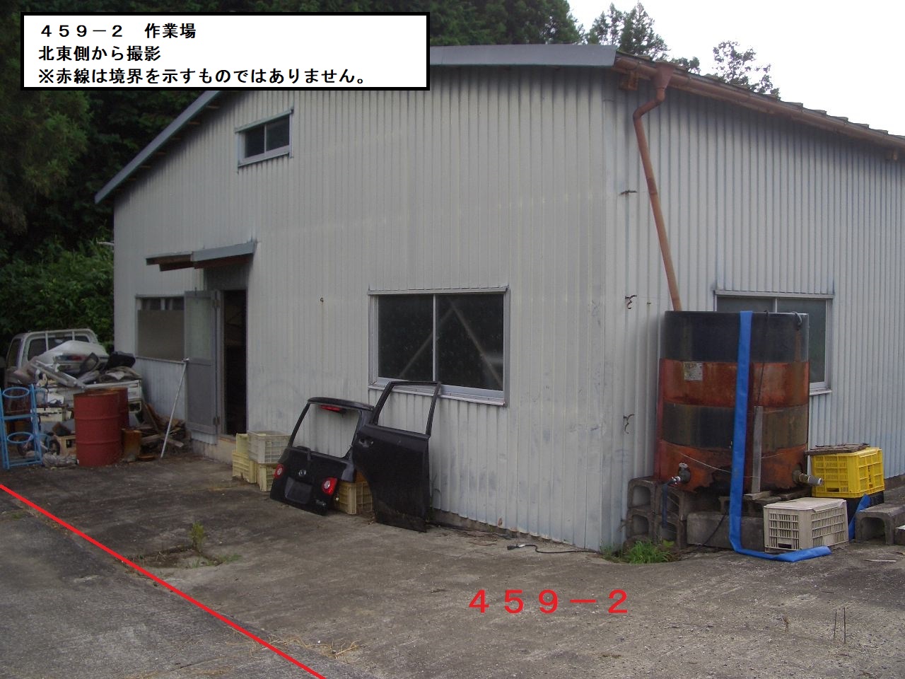 北東から物件4の外観