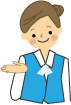 案内する女性のイラスト